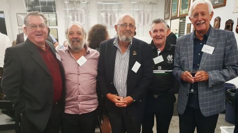 They came before us: John Lopes (second from left) with members of our original team, v East Keilor October 2, 1971: L-R Ray Storey, Graeme Cornwill, Rod McLeod and Neil Henderson.