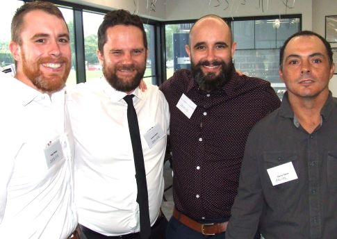 Stalwarts of our junior program from its commencement in 1995/96: From left: Nigel Walker, James Clarke and Murray Walker as players, and Danny Terzini as a coach/manager.