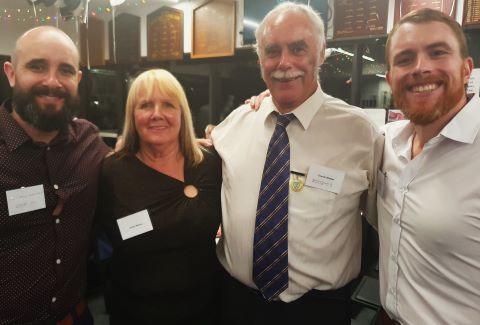 The Walker family: 364 games and a combined one premiership between them. From left Murray, Adele, Charlie and Nigel.