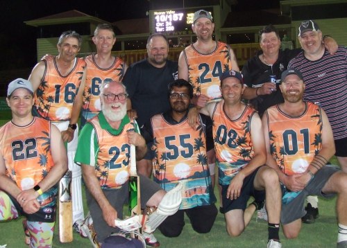Our team from the Monday tournament opener under lights: L-R. Back - Frank Ripa, Craig Pridham, Glen Courts, Matt Thomas, Mark Gauci and Daniel Phillips. Front - Stephen Ward, Allan Cumming, Maks Rahman, Jason Ripa and Peter O'Kane.