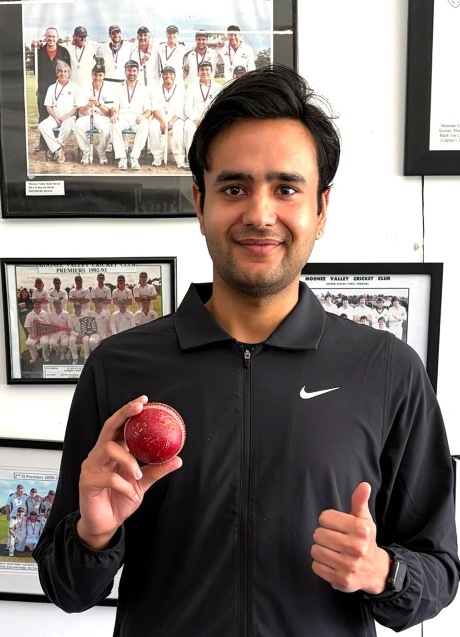 Shiva Chhabra - a hat-trick in the Fourths.