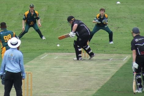 Always unflappable at the crease: Mark Gauci in his 400th game.