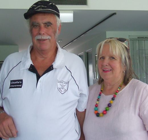 The milestone couple - Charlie Walker (150 games) and wife Adele (69th birthday).