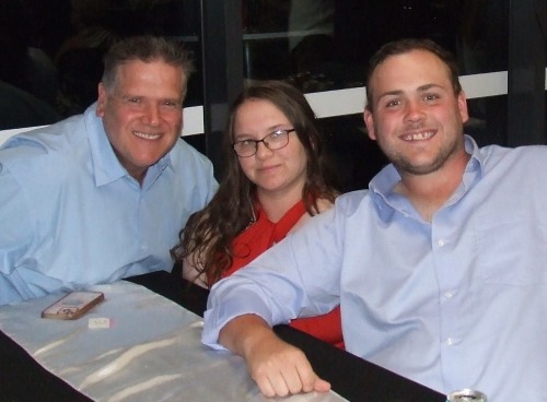 Geoff Smith (left) with Makealah and partner Lachlan Smith.