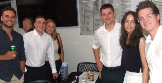 Our onfield leaders of today: L-R Luke Brock, Hayden and Monique Rayner, Jack Newman and Sally O'Brien and Tom Janetzki.