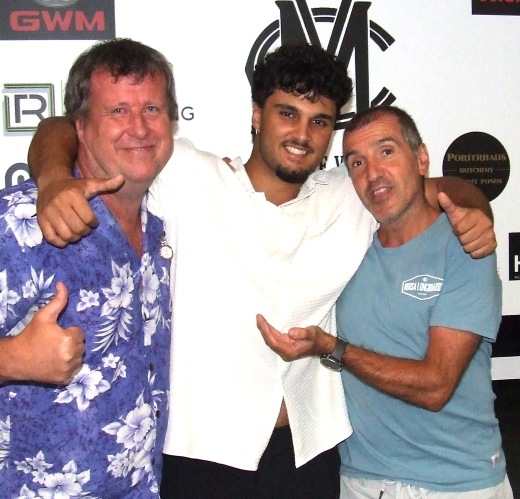 Three of our winners at the end of the night: L-R Shaun Rayment, Krish Kanchan and Jim Polonidis.