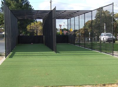 The new nets at the northern end of Ormond Park - beside the clubrooms.