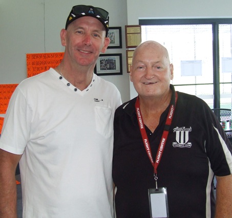 Two old stagers: Michael Harvey (left) and Peter Bevis.