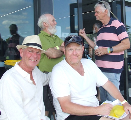 Some significant players - past and present - who have contributed to Moonee Valley's history - L-R: Back Allan Cumming and Rex Bennett. Front Greg Peters and Darren Nagle.