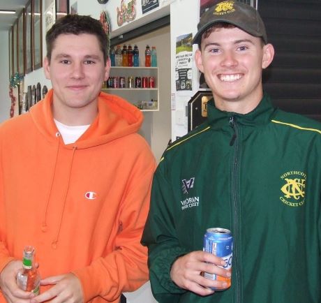 First Eleven captain Jack Newman (left) and Northcote Premier player Will Blair - who played his junior cricket at Moonee Valley.