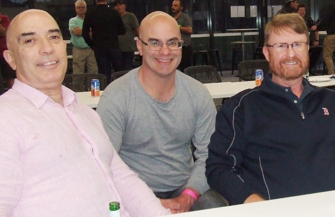 There's still plenty of runs and action from these old rascals: L-R John Talone, Michael Cumbo and Dean Lawson. John and Dean are two of the key drivers of the Past & Present Players group.