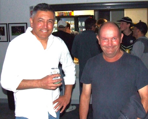 Two competitive team owners: Sunil Bhandari (left) and Paul Simon
