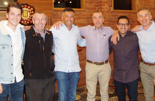 Members of the Thirds premiership team get together - L-R Tom Janetzki, Geoff McKeown, Sunil Bhandari, Jim Polonidis, Sunny Sharma and Dean Jukic.