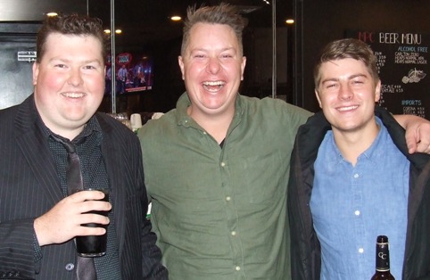 Enjoying presentation night: L-R Andreas Skiotis, Mitchell Britton and Eamon O'Toole.