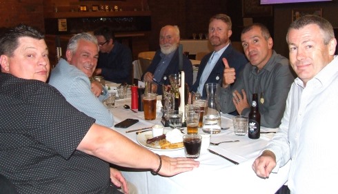 Honored: Lindsay Jones Award recipient Dom Gibaldi (second from left) with Life Members L-R Mark Gauci, Allan Cumming, Dean Lawson, Jim Polonidis and Geoff McKeown.