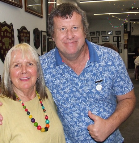 Catching up: Adele Walker and Shaun Rayment.