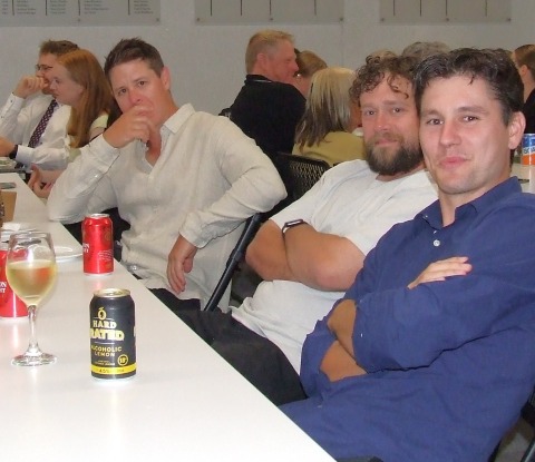 In a pensive mood: First Eleven players (L-R) Nathan Waites, Brayden McGregor and Jack Newman.