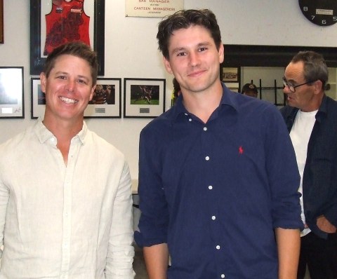 Firsts Grand Finallists Nathan Waites (left) and Jack Newman. Photo-bombing by Pat Taylor.