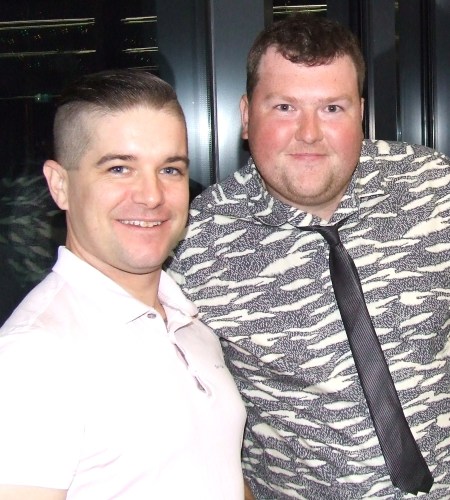Check out Andreas Skiotis' Facebook page and you'll see he's always hanging out to get his photo taken with celebrities. Here's Dre (right) on Presentation Night with our own Stephen Ward.