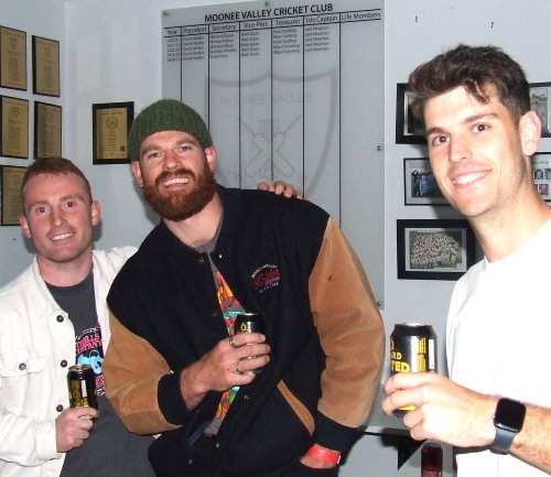 All in good fun: L-R Jack O'Sullivan, Jerome White and Ben Tarran.