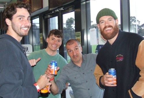 All in good fun: L-R Steve Esmore, Dan Comande, Jim Polonidis and Jerome White.