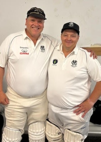 Warriors together - Geoff Smith (left) and Mark Gauci both marked Geoff's milestone game with great performances.