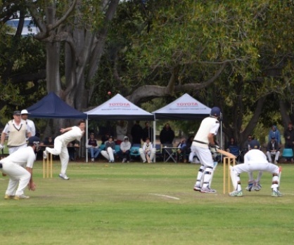 The Moonee Valley faithful sit under our Toyota marqees under the spreading trees on the boundary. Matt Wenlock was a rock with the bat, with Darren Nagle backing up at the non-striker's end.