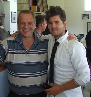 Peter Smith (left) and Chris Pollock enjoy the day.