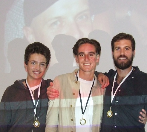 Most Valuable Player winners L-R Dejan Gilevski, Anthony Cafari and Cassidy Box show their medals, while an image of Heath Webb-Johnson shows as the backdrop.