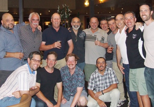 So all the cracks had gathered for the fray: L-R. Back - Sandro Capocchi, Charlie Walker, Ian Denny, Joe Ansaldo, Peter Smith, Daniel Phillips, Jim Polonidis, John Talone, Dean Jukic and Michael Ozbun. Front - Brendan Rhodes, Ben Thomas, Bede Gannon and Danny Terzini.