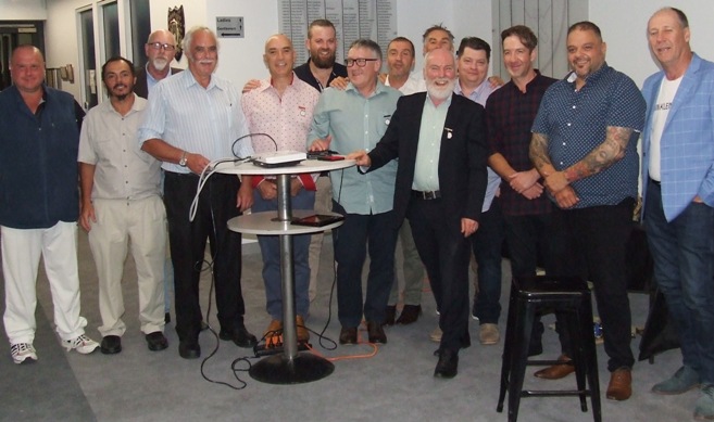 The new and the old life members: L-R Peter Smith, Danny Terzini, Kevin Gardiner Charlie Walker, John Talone, Matt Thomas, Peter Golding, Jim Polonidis, Dean Jukic, Allan Cumming, Mark Gauci, Ben Thomas, Sandro Capocchi and Ian Denny.