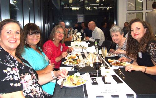 Players from our first years of women's cricket: L-R Victoria Thorneycroft, Belinda Tankard, Vicki Moore, Nicole McLachlan and Jennifer Ma (Bishop).