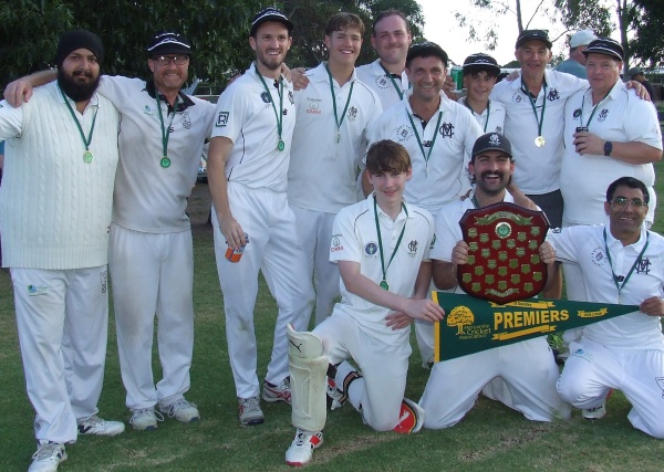 Our team with the GF spoils - flag, shield and premiership medallions. L-R: Back - Manu Singh, Dean Lawson, Jackson Partridge, David Lubansky, Lachlan Smith, Jason Ripa, Joel Italia, Dean Jukic and Mark Gauci. Front - Luke Sevenson, Ben Baldacchino and Sudarshan Devkota. Our team with the GF spoils - flag, shield and premiership medallions. L-R: Back - Manu Singh, Dean Lawson, Jackson Partridge, David Lubansky, Lachlan Smith, Jason Ripa, Joel Italia, Dean Jukic and Mark Gauci. Front - Luke Sevenson, Ben Baldacchino and Sudarshan Devkota.