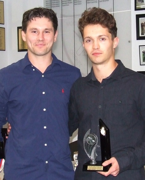 Our Club Champion Dejan Gilevski (right) received his award from Firsts captain Jack Newman. 