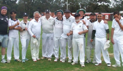 Shaun Rayment and teammates for his 250th: L-R: Fifths captain Andreas Skiotis (injured), Reyan Noor Raziq, Sarah Fenn, John Petropoulos, Charlie Walker, Paul Sevenson, Shaun Rayment, Allan Cumming, James Smith, Glen Courts, Sudarshan Devkota and Pat Taylor. Shaun Rayment and teammates for his 250th: L-R: Fifths captain Andreas Skiotis (injured), Reyan Noor Raziq, Sarah Fenn, John Petropoulos, Charlie Walker, Paul Sevenson, Shaun Rayment, Allan Cumming, James Smith, Glen Courts, Sudarshan Devkota and Pat Taylor.