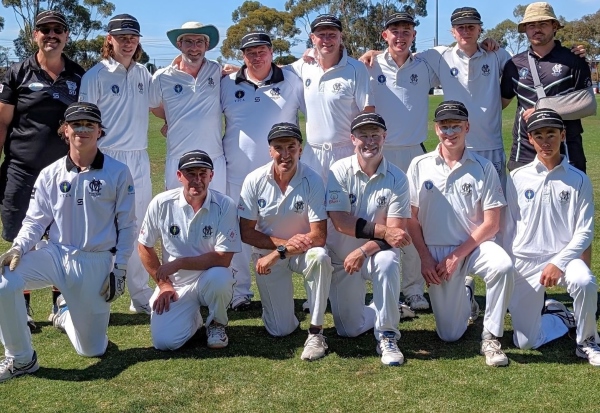Our victorious Seconds. L-R: Back - scorer Brendan Rhodes, Mitchell Higgs, Paul Sevenson, Mark Gauci, Jason Walsh, Luka Anderson, Jordy Walsh, Tom Morrissy. Front - Henry Thomas, Dom Gibaldi, Jim Polonidis, Geoff McKeown, Zac Nilsson and Oscar McKeown. Our victorious Seconds. L-R: Back - scorer Brendan Rhodes, Mitchell Higgs, Paul Sevenson, Mark Gauci, Jason Walsh, Luka Anderson, Jordy Walsh, Tom Morrissy. Front - Henry Thomas, Dom Gibaldi, Jim Polonidis, Geoff McKeown, Zac Nilsson and Oscar McKeown.