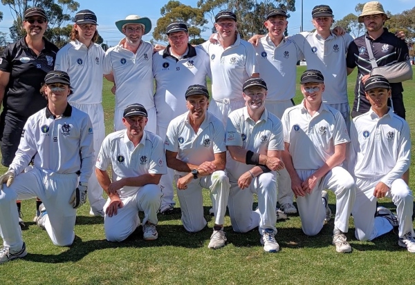 Our victorious Seconds. L-R: Back - scorer Brendan Rhodes, Mitchell Higgs, Paul Sevenson, Mark Gauci, Jason Walsh, Luka Anderson, Jordy Walsh, Tom Morrissy. Front - Henry Thomas, Dom Gibaldi, Jim Polonidis, Geoff McKeown, Zac Nilsson and Oscar McKeown.