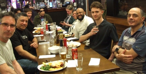 Guests on the main table (those who get there first!): L-R Paul Sevenson; Sunil Bhandari; David, Alex and Rebecca Lubansky; Thilini and Indika Perera; Dejan Gilevski and Danny Terzini.
