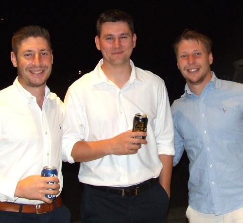 Cricket talent: Moonee Valley's Jack Newman (centre) with Jason and Luke Denny.